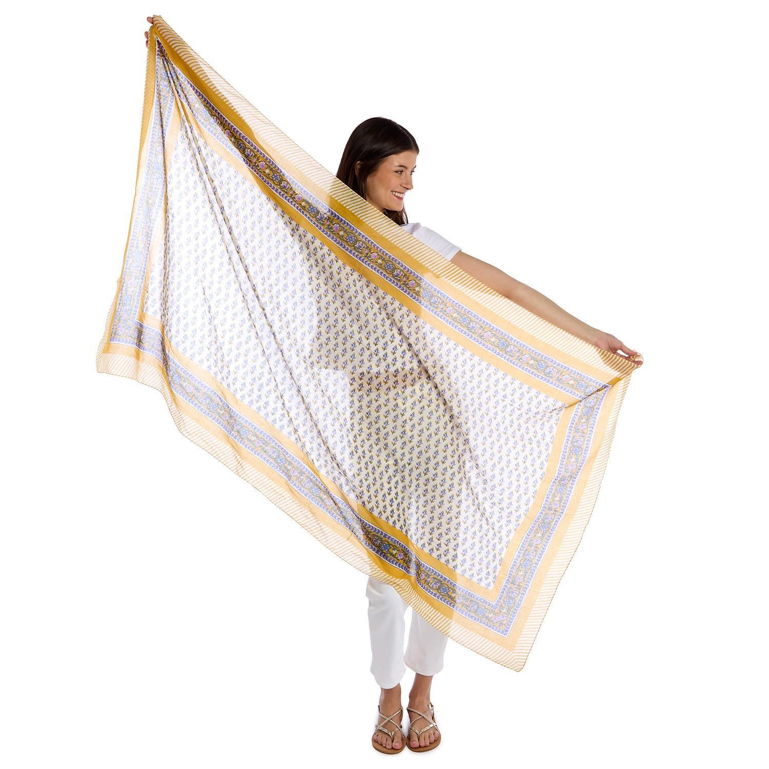 Block Printed Scarf/Sarong
