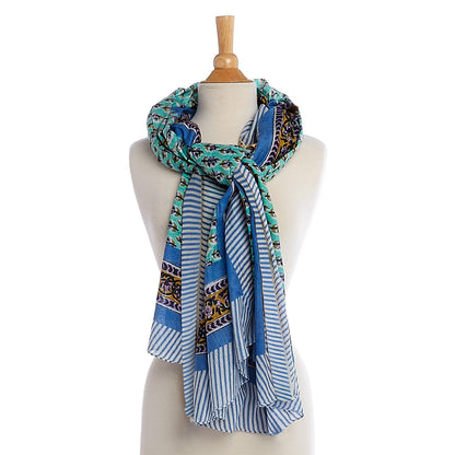 Block Printed Scarf/Sarong, view 7
