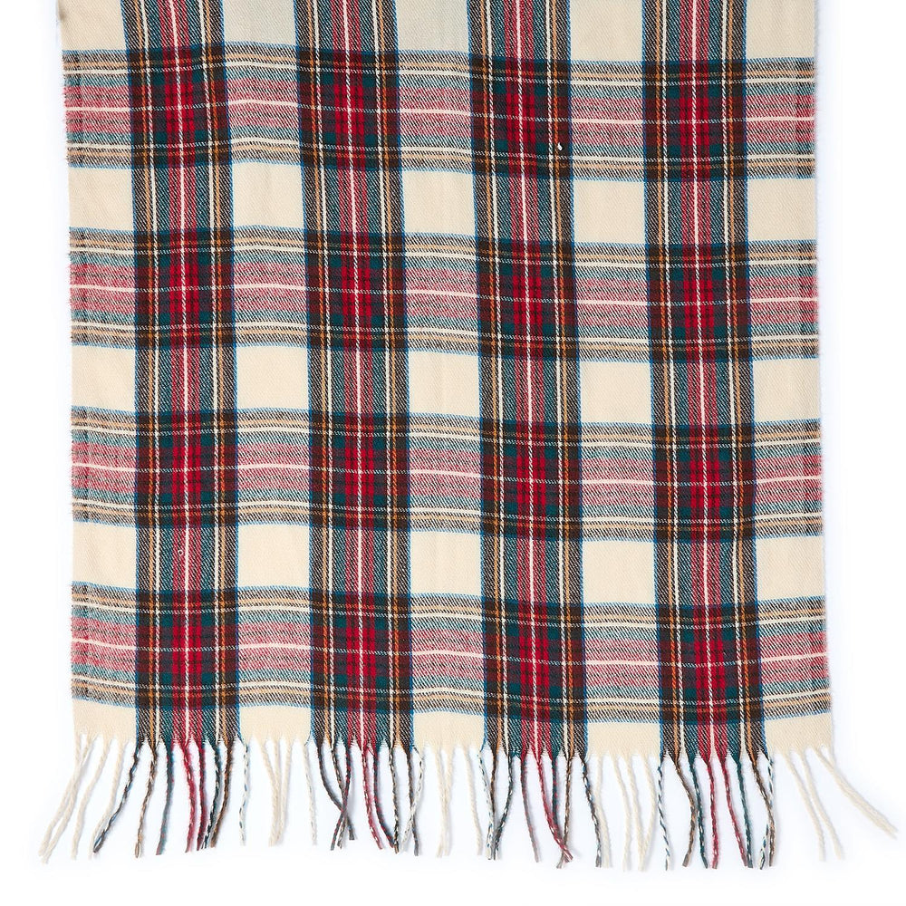 White Tartan Scarf