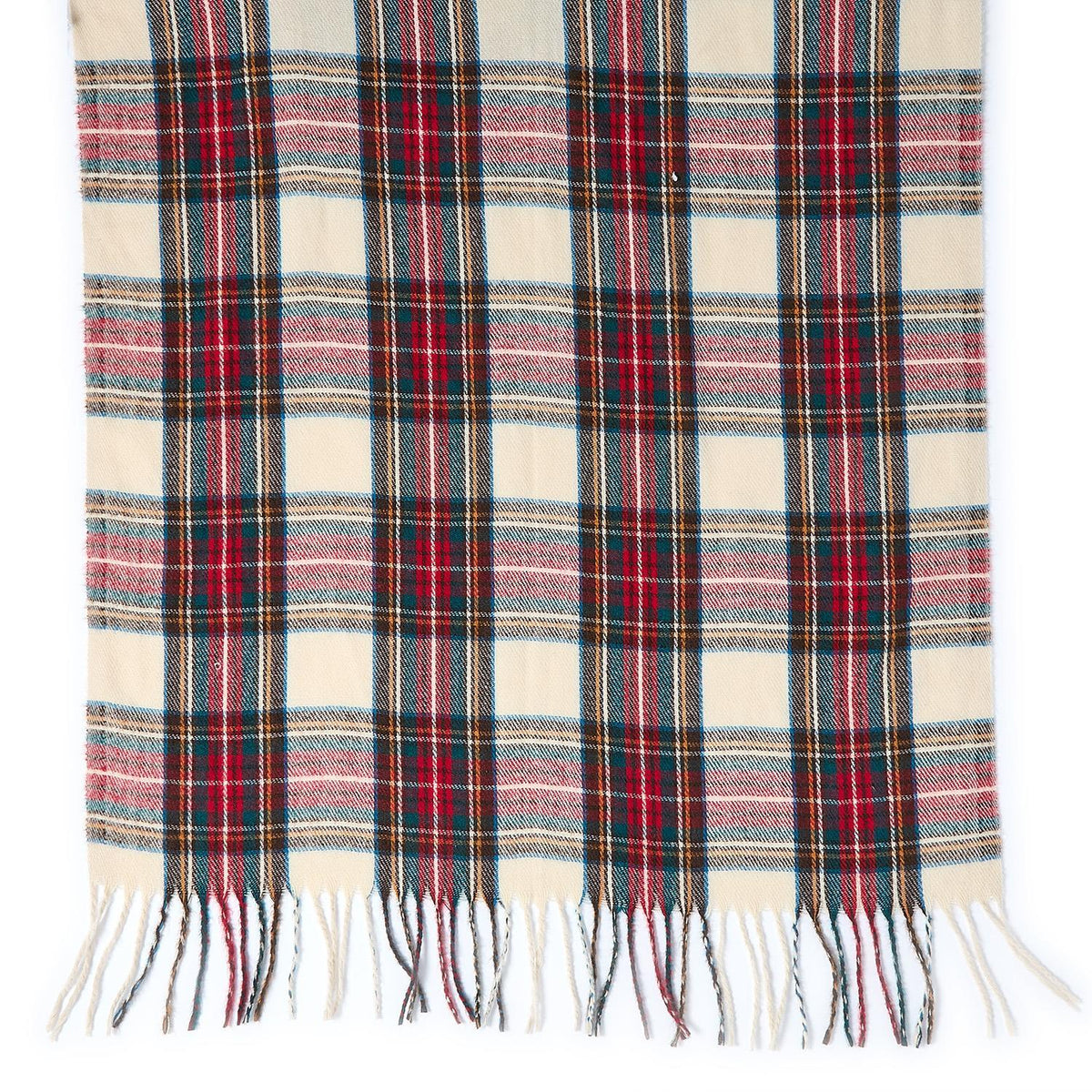 White Tartan Scarf, view 3