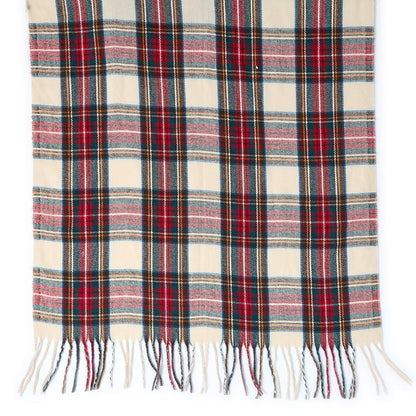 White Tartan Scarf, view 3