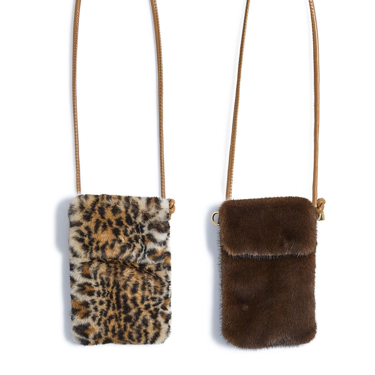 Faux Fur Cross Body Bag, view 4