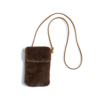 Faux Fur Cross Body Bag, view 3
