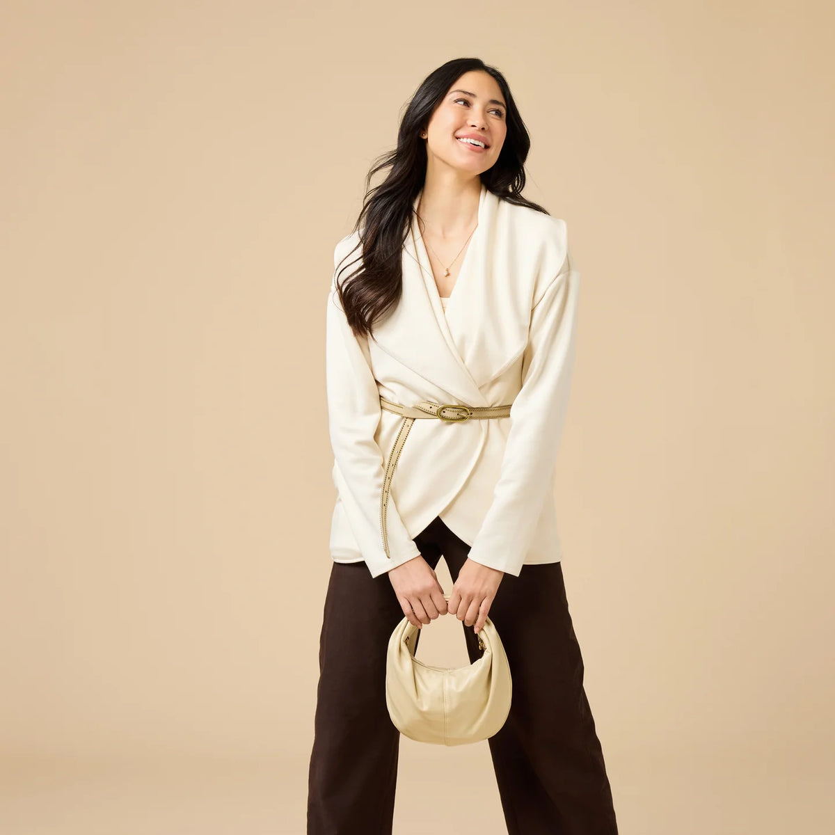 Exaggerated Collar Cardigan