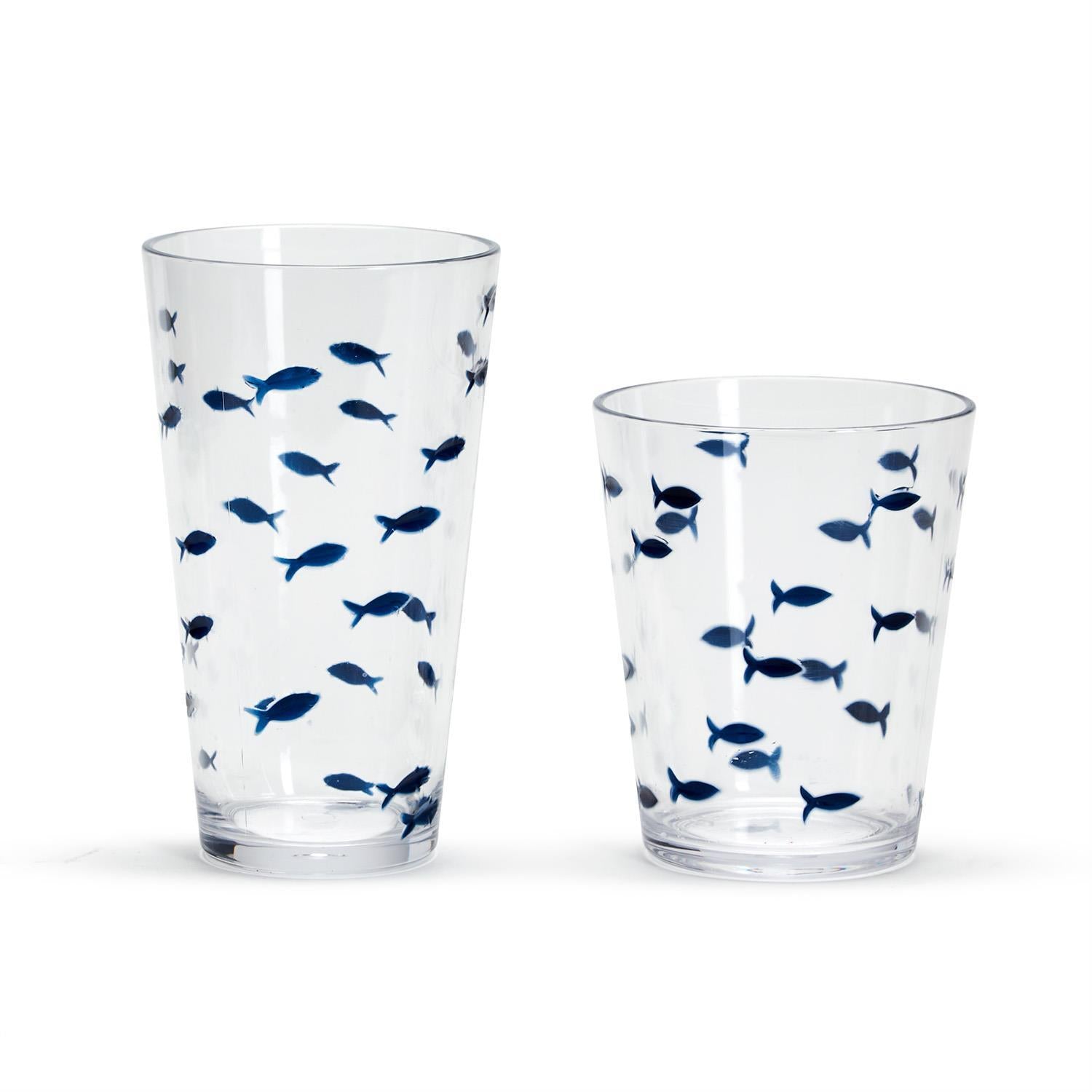 Blue Fish Acrylic Drinking Glass