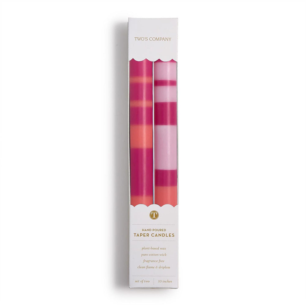Stripe & Glow Set/2 10" Tapers