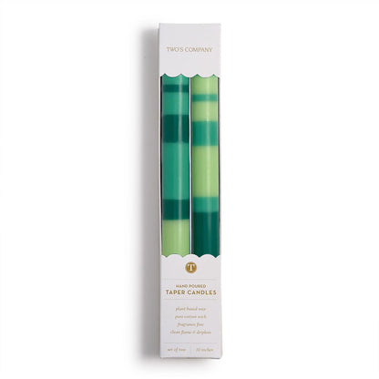 Stripe and Glow 10" Taper Candles, set of 2, view 4