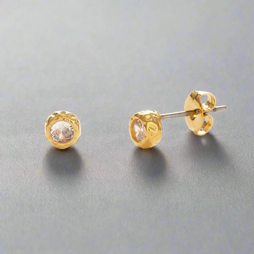 5mm Crystal Stud Earrings - The Riviera Towel Company