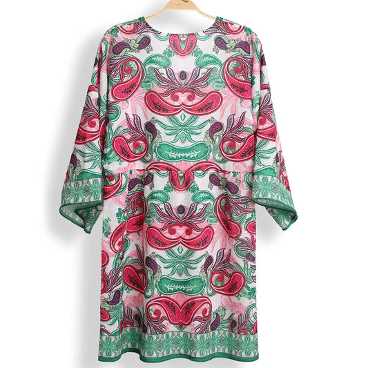 Paisley Print Summer Cover-Up Dress