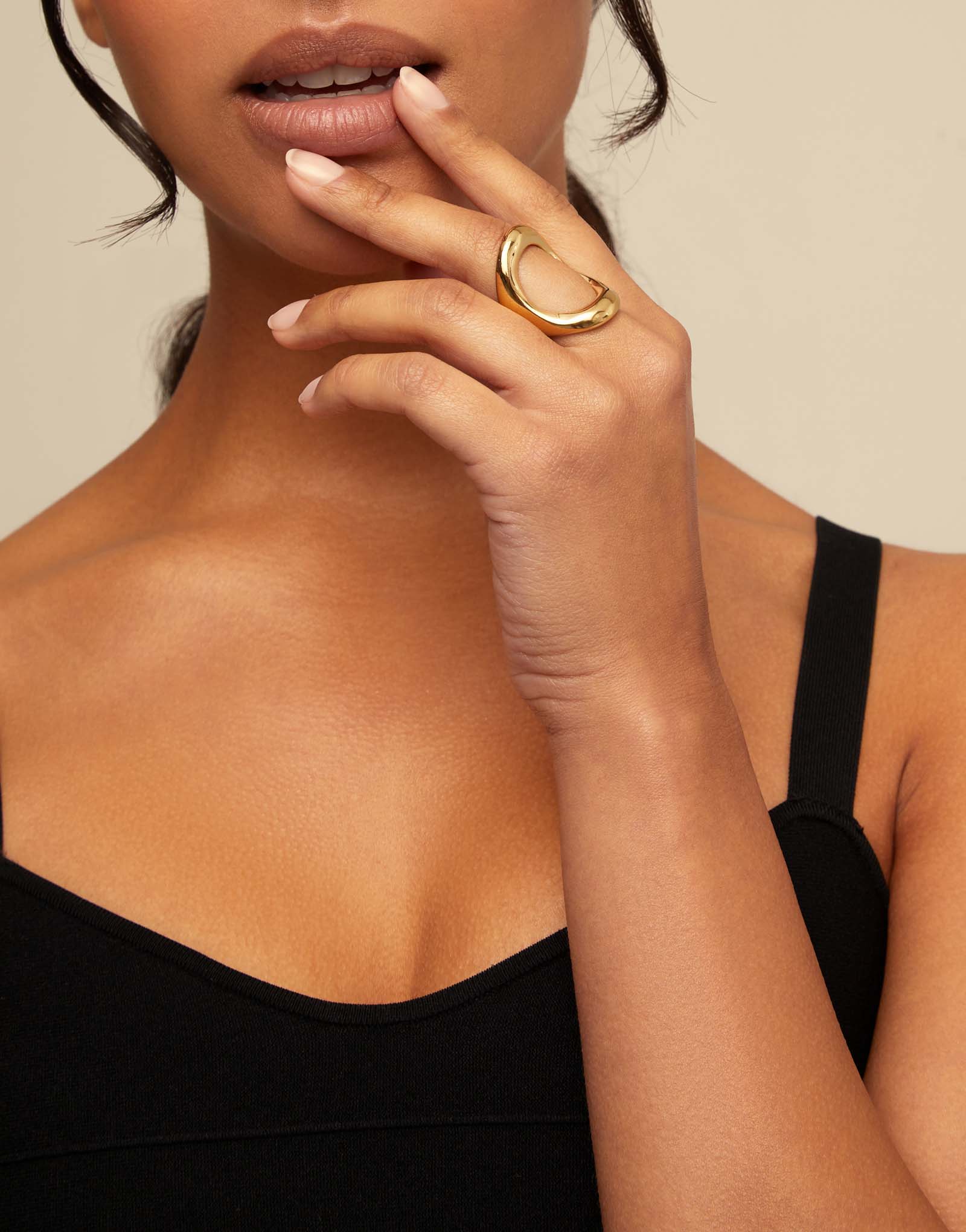 Grateful Open Circle Ring