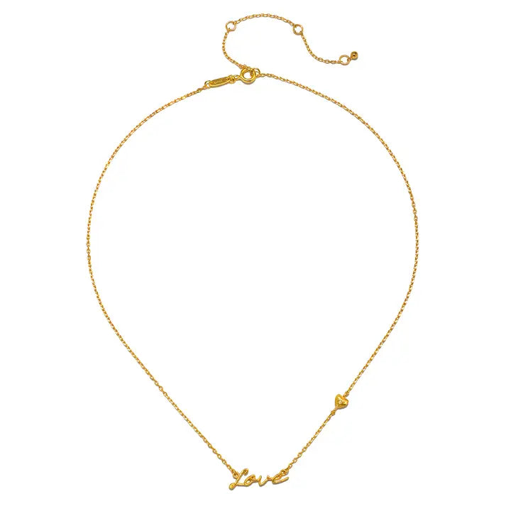 Adorned with Love Gold Necklace, view 3