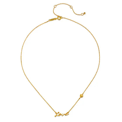 Adorned with Love Gold Necklace, view 3