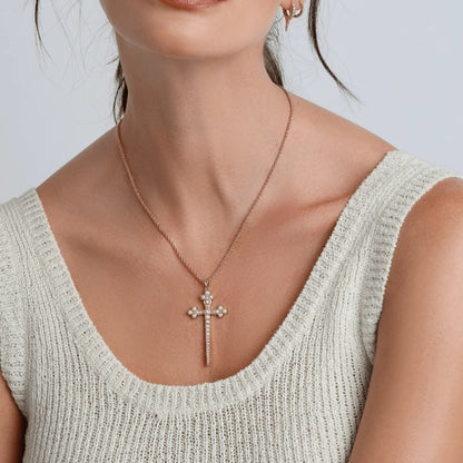Athena Cross Necklace, view 2