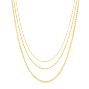 Ball Bead Trio Necklace