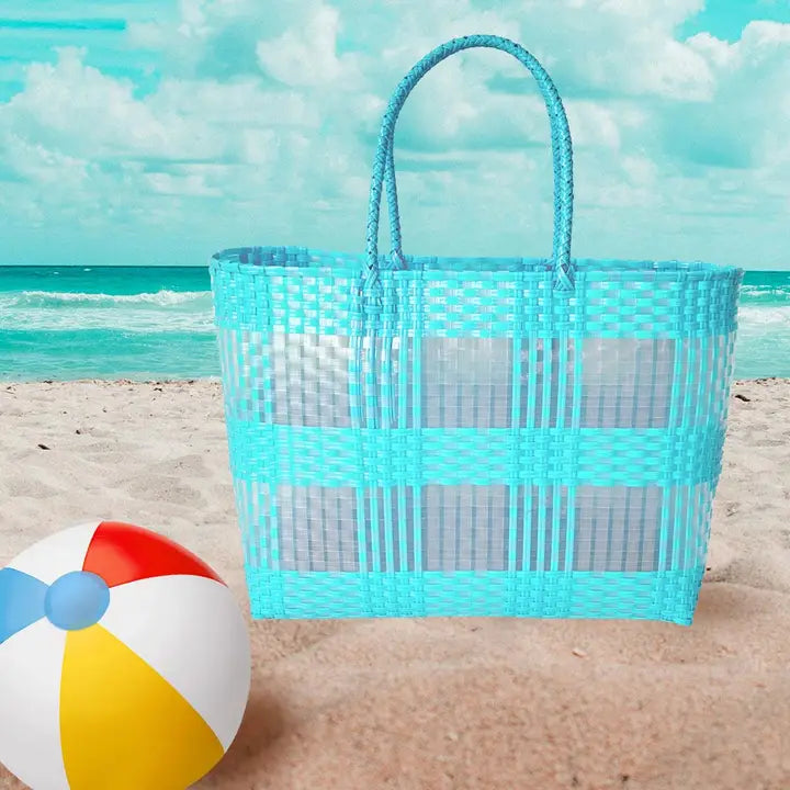 Recycled Basket Weave Tote Bag, view 2
