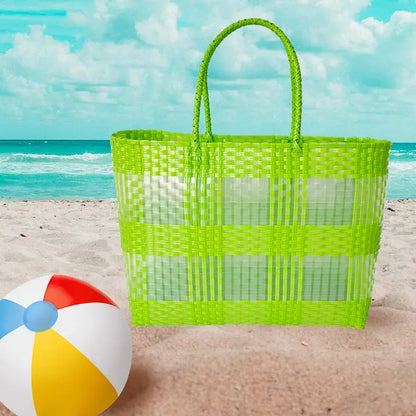 Recycled Basket Weave Tote Bag, view 3