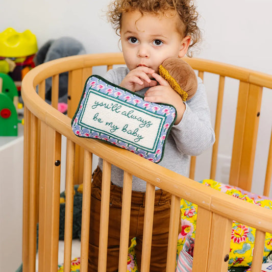 Be My Baby Mini Needlepoint Pillow