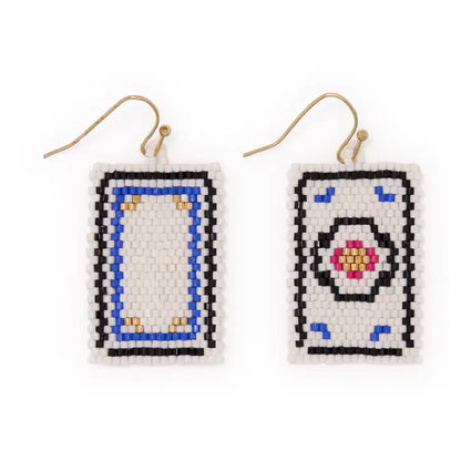 Beaded Mahjong Earrings, view 4
