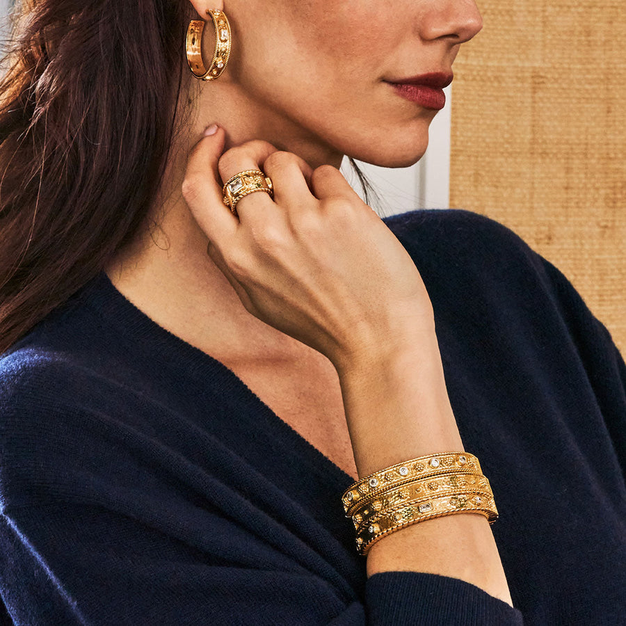 Berry Classic Hinged Bangle, view 2, styled