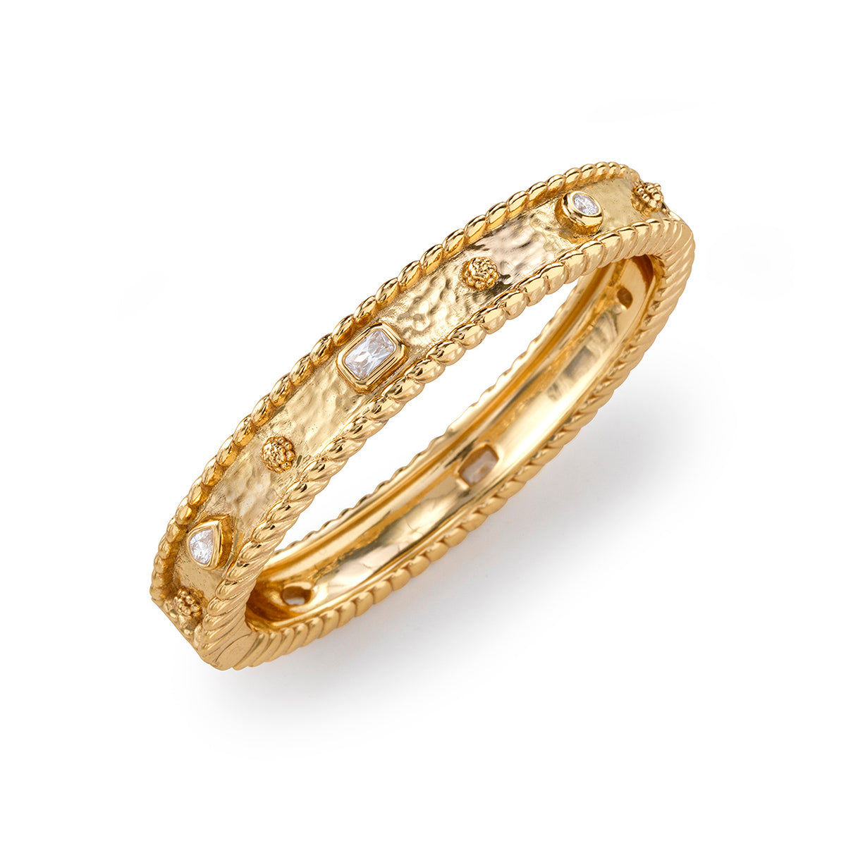Berry Gem Hinged Bangle, view 3