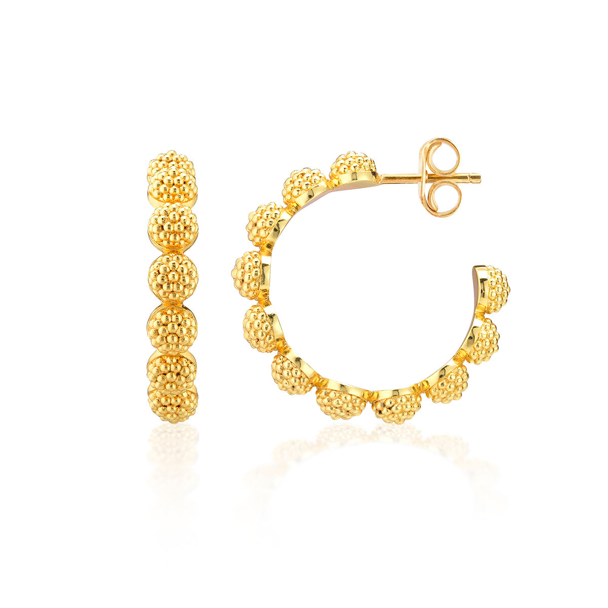 Berry Icon Small Hoop Earrings, view 3