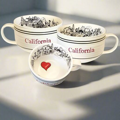 Heart in CA Soup Mug