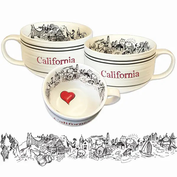 Heart in CA Soup Mug, view 2