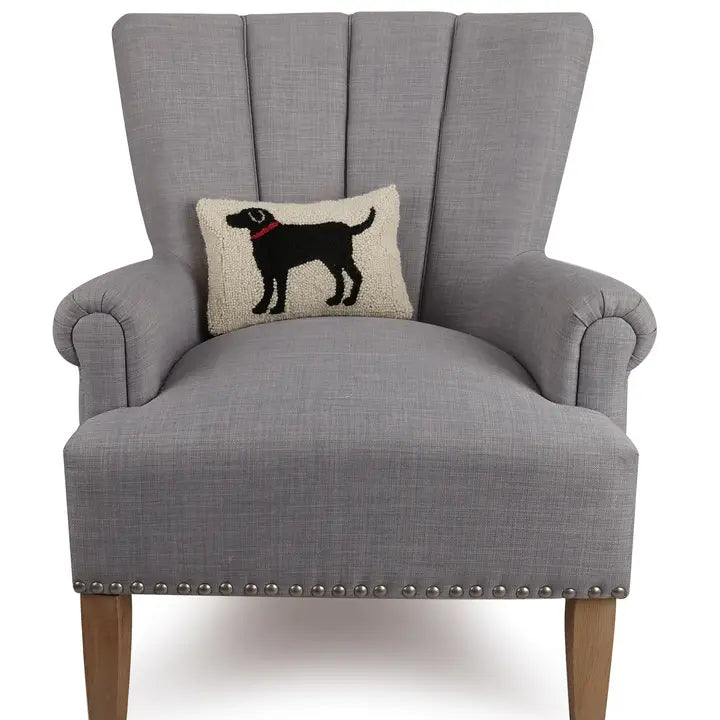 Black Dog Hook Pillow