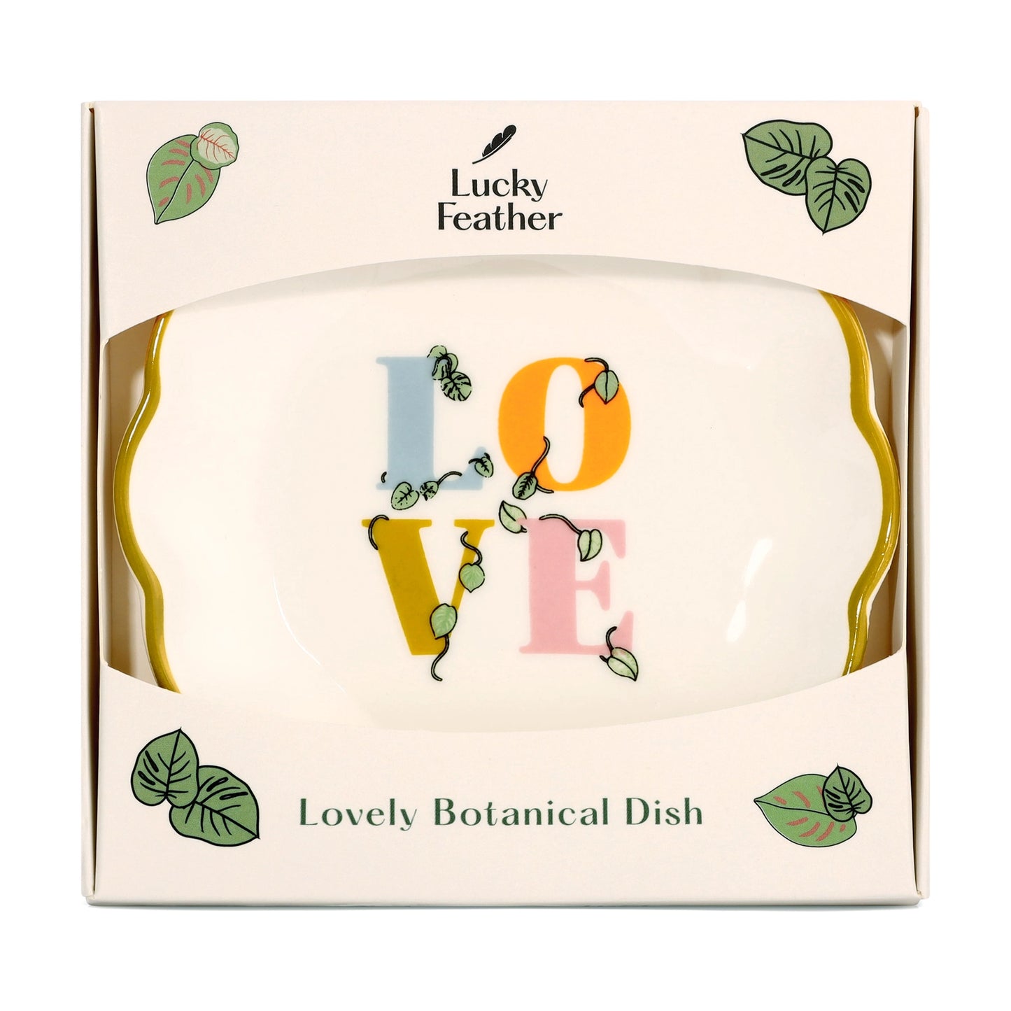 LOVE Botanical Scalloped Dish