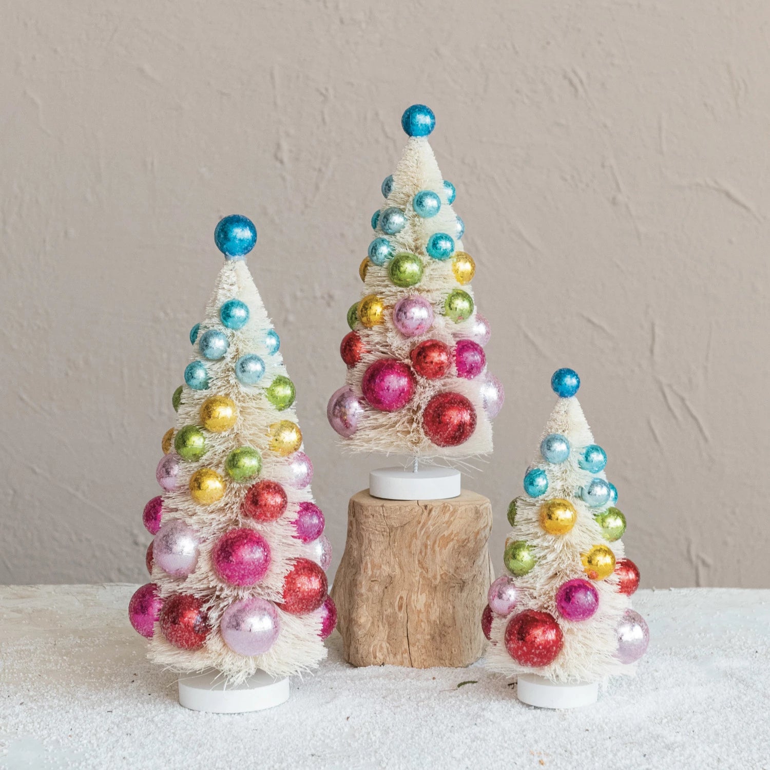 Bottle Brush Trees w/ Ornaments