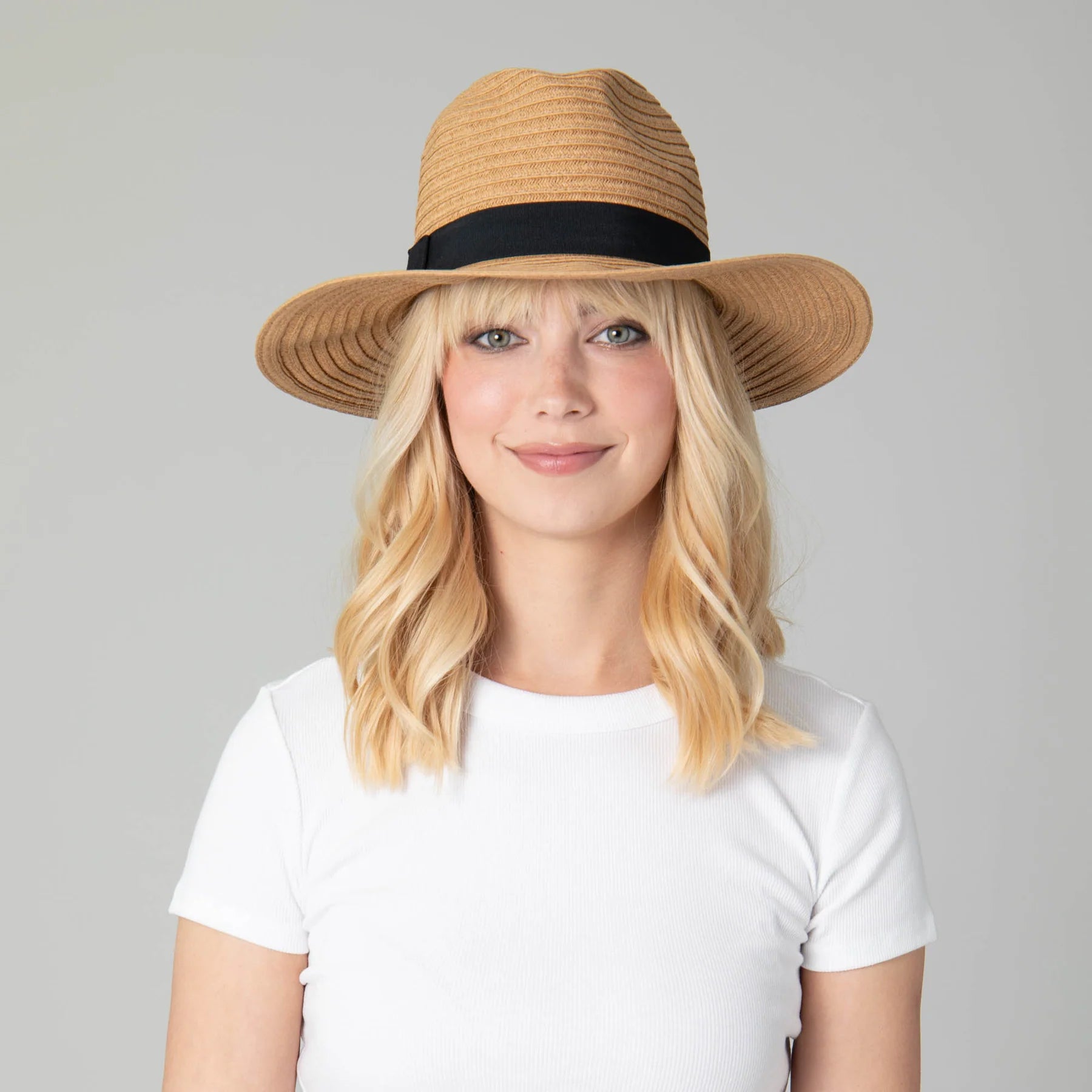 Braided Fedora With A Bow Band