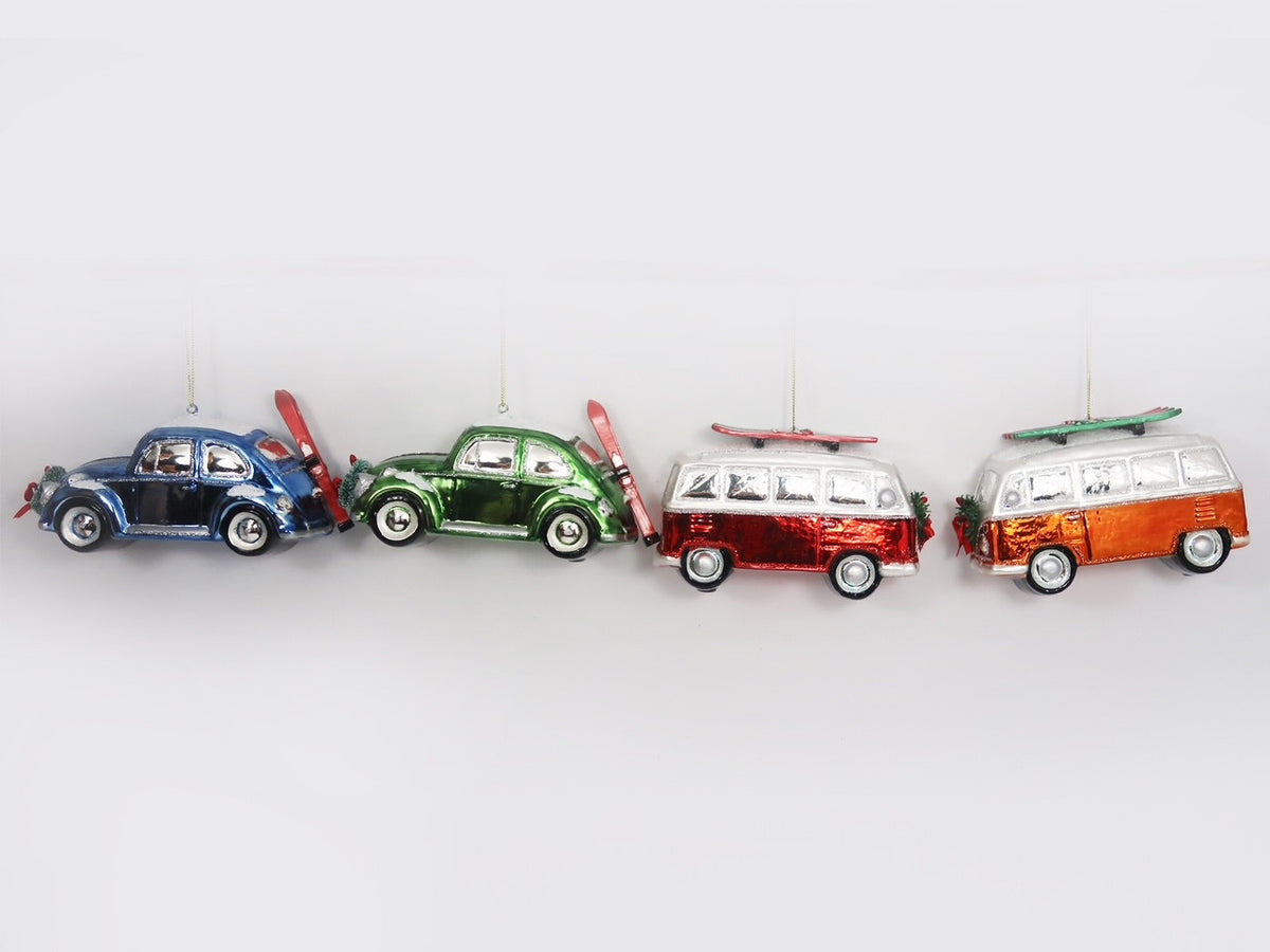 VW w/Skis Ornament
