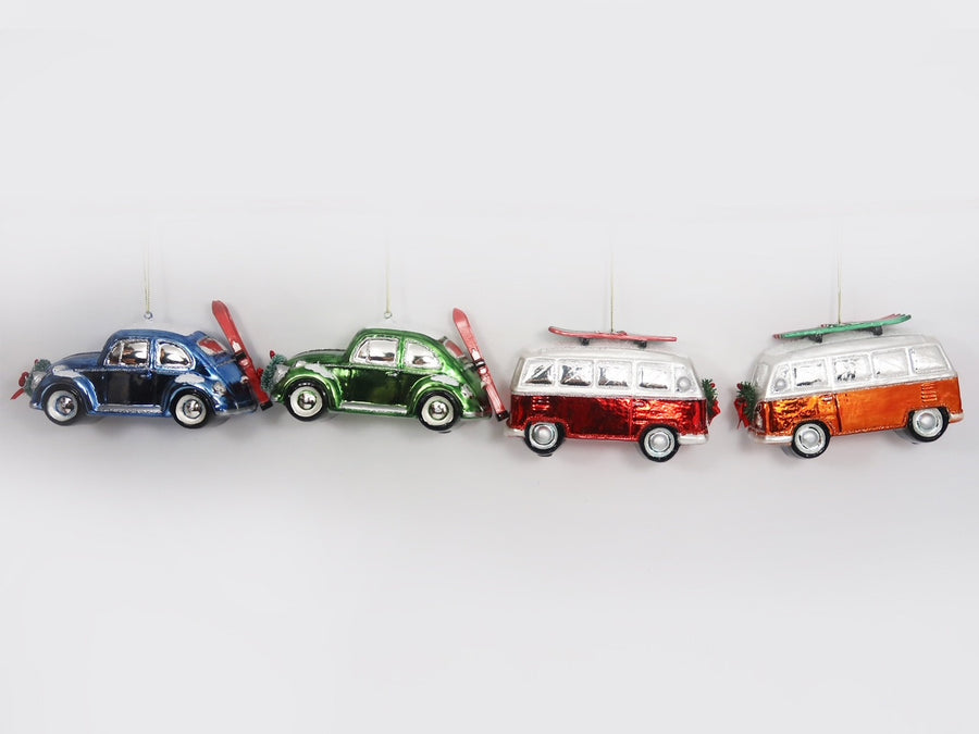 VW w/Skis Ornament