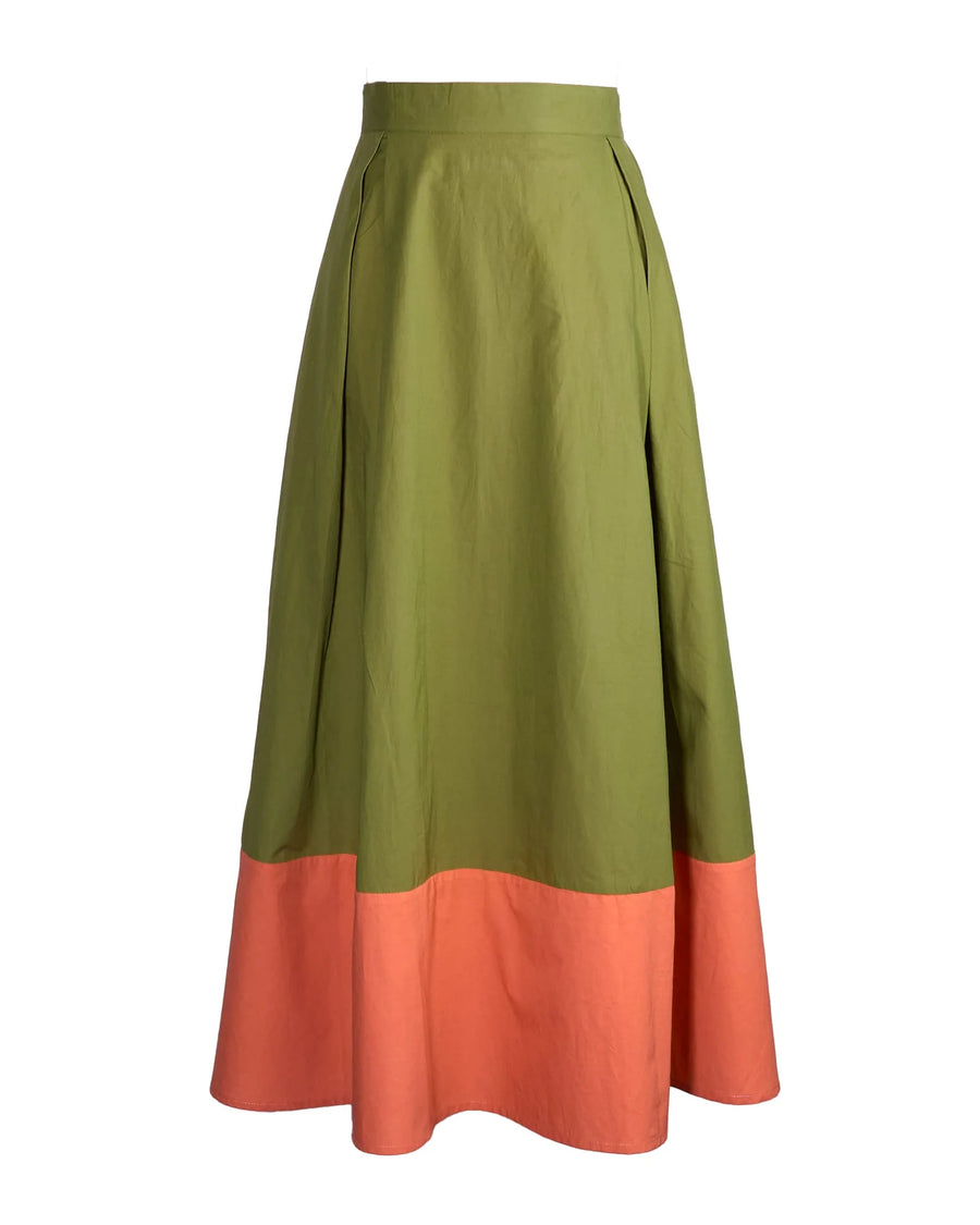 Clementine Colorblock Skirt, view 2, styled