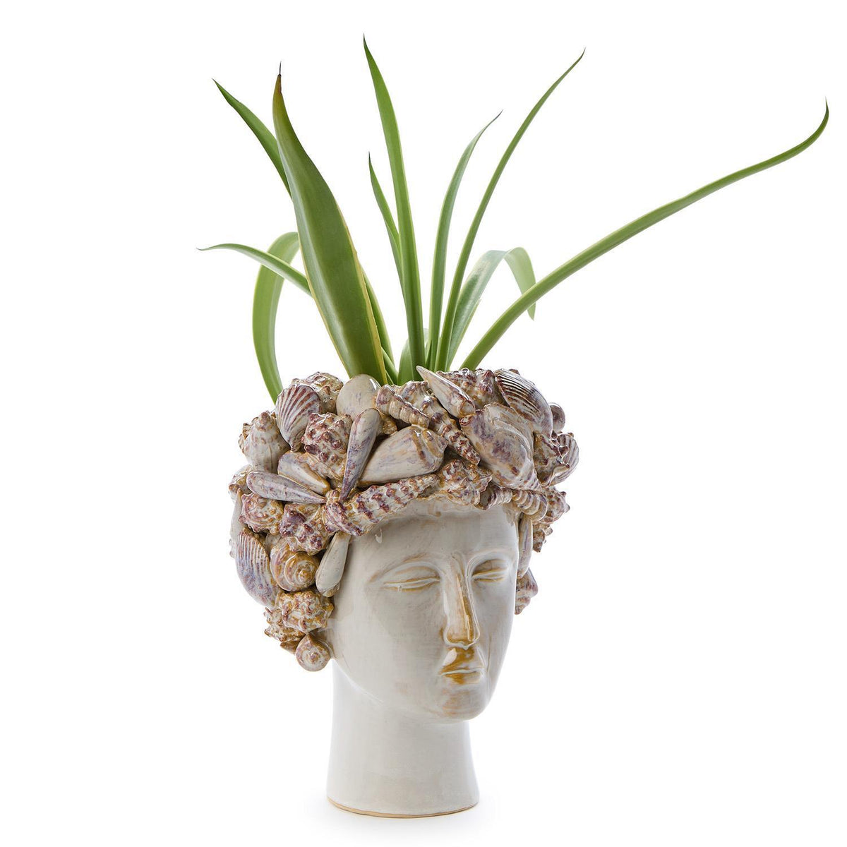 Ceramic Shell Head Planter