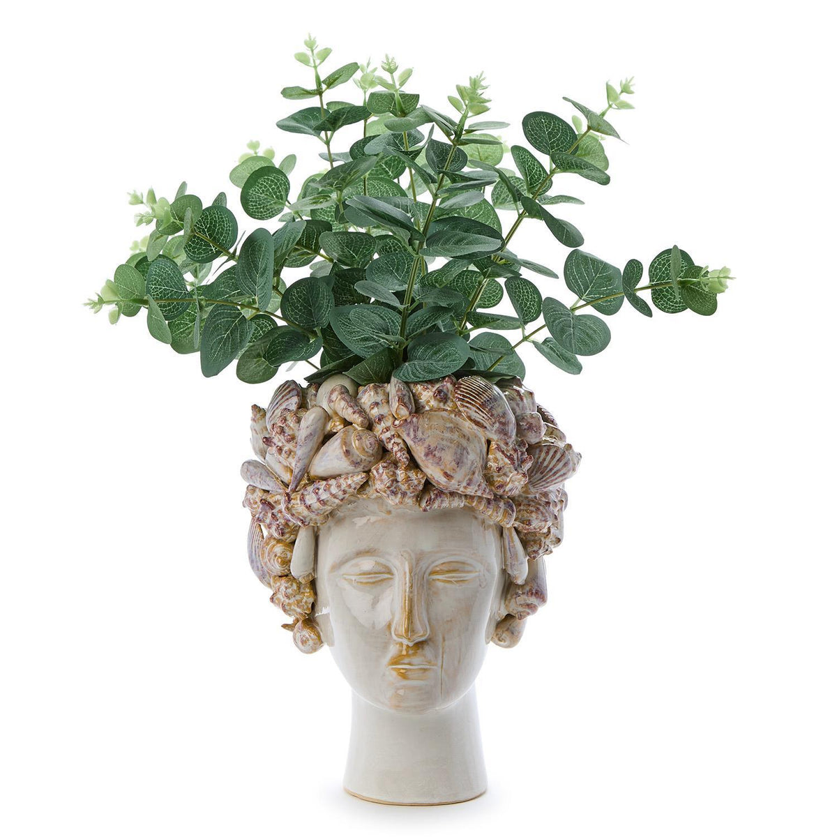 Ceramic Shell Head Planter, view 3