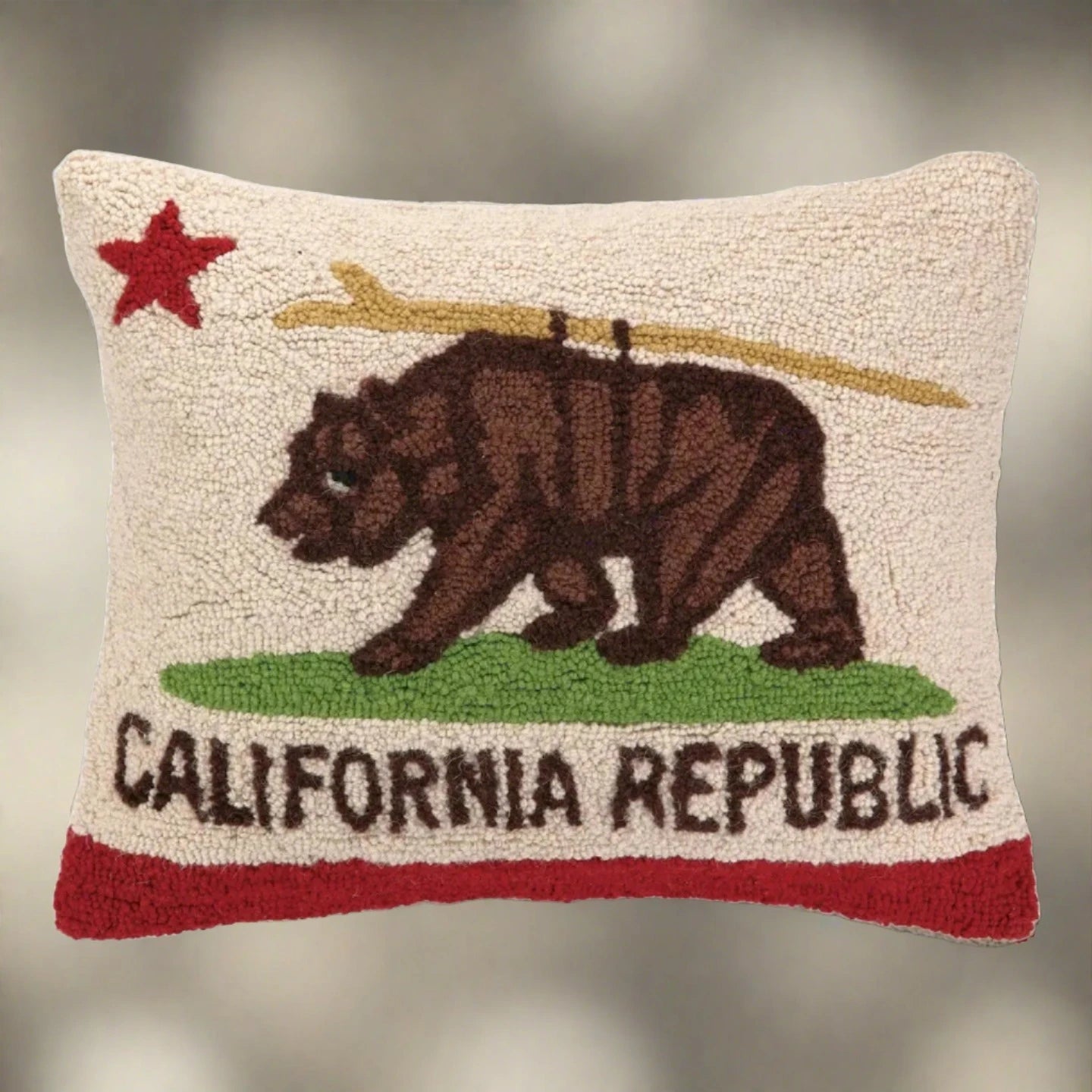 California Surfer Bear Hook Pillow