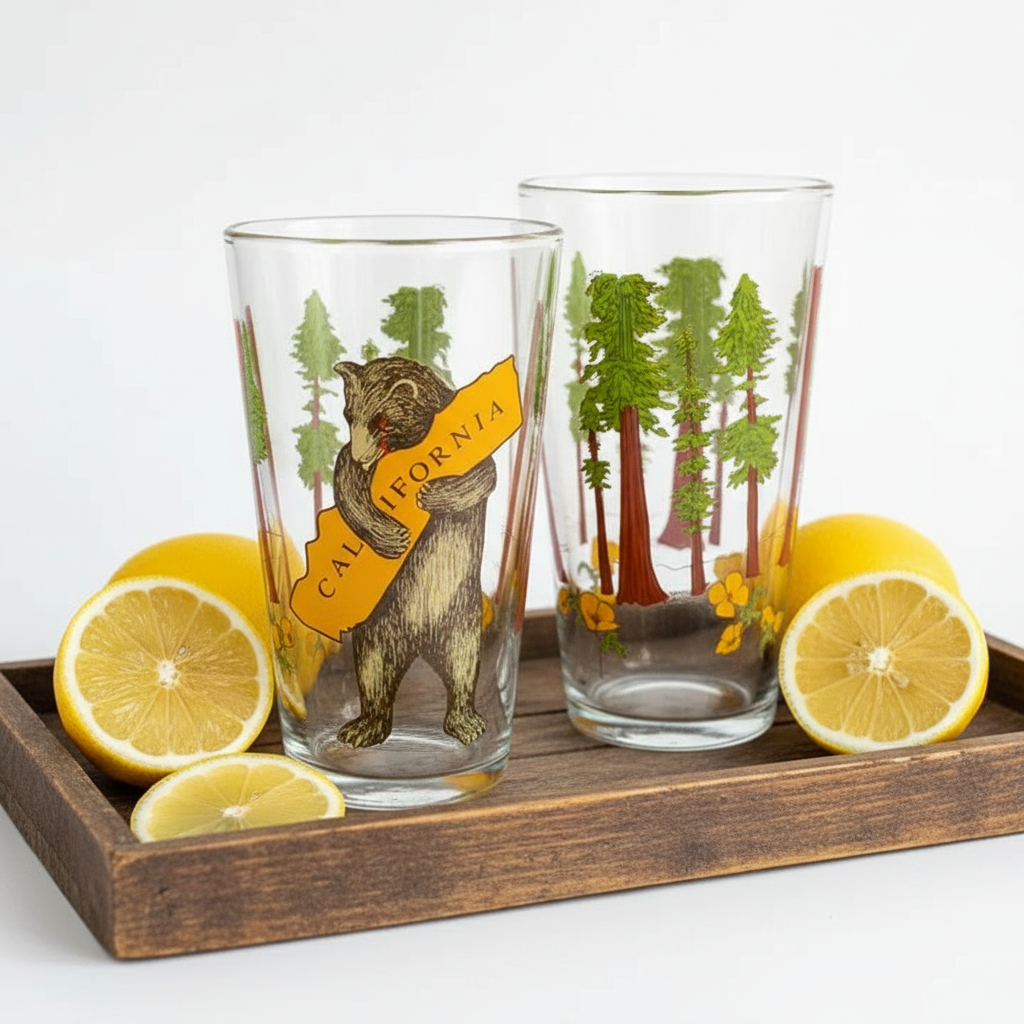 California Bear Hug Pint Glass