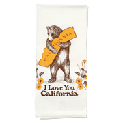 California Bear & Poppy Tea Towel