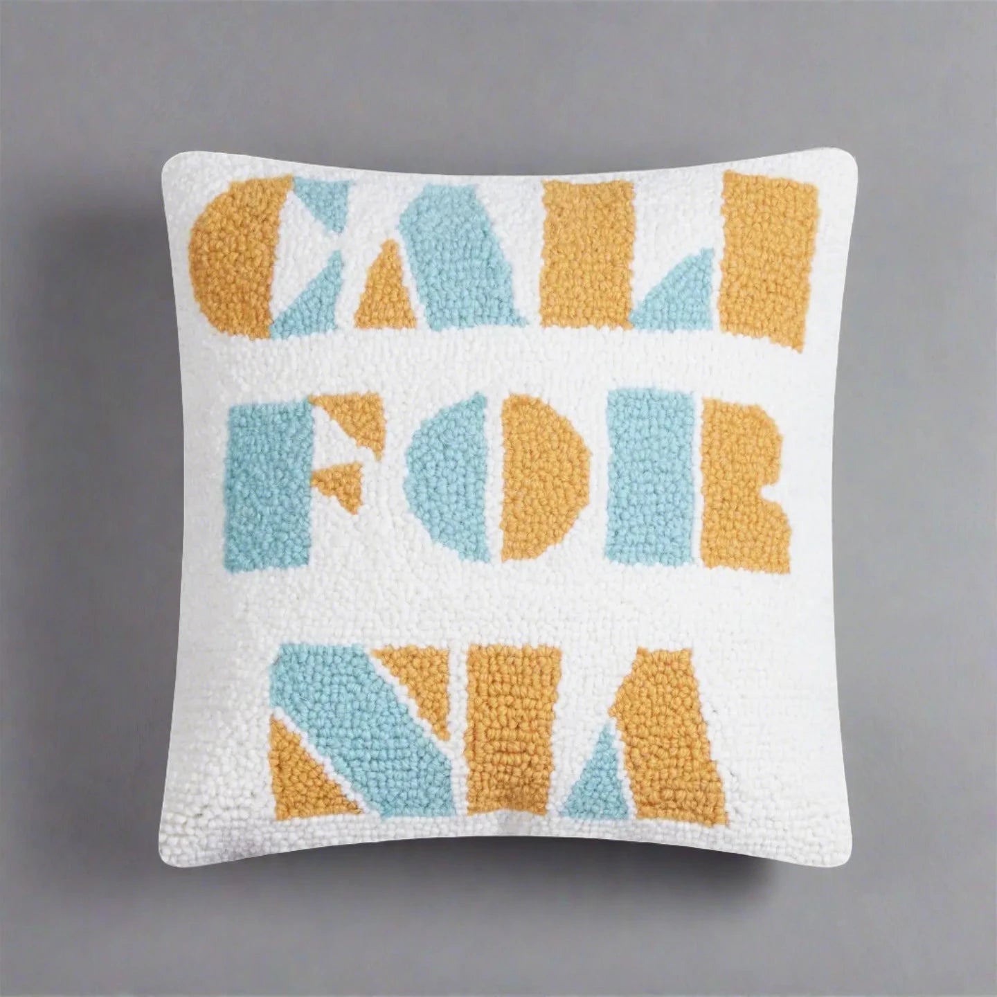 California Deco Font Hook Pillow