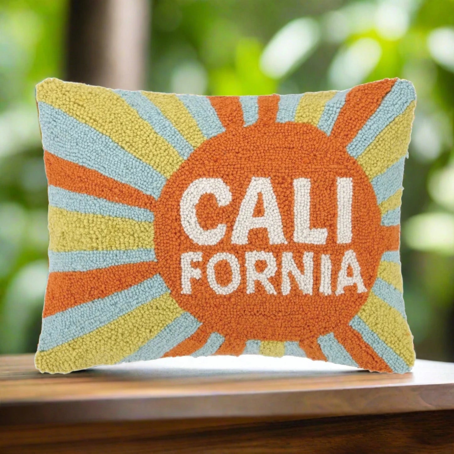 California Orange Sun Hook Pillow