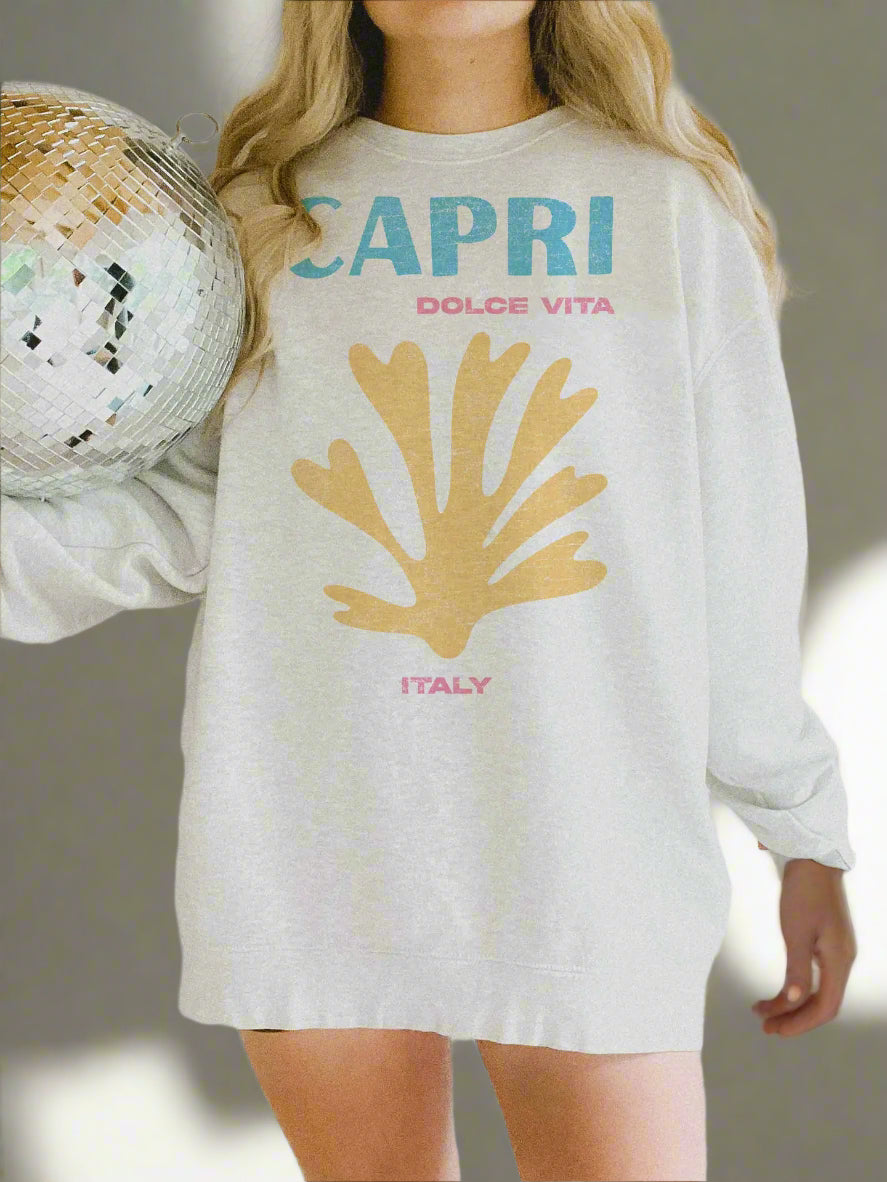 Capri Dolce Vita Oversized Sweatshirt, view 2