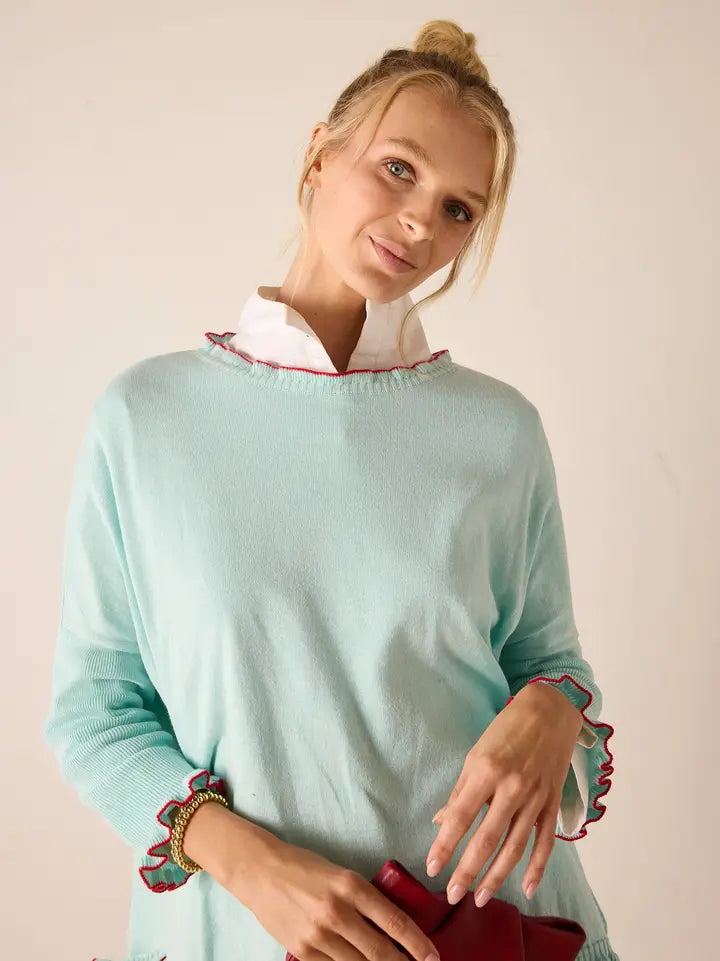 Catalina Cotton Ruffle Sweater