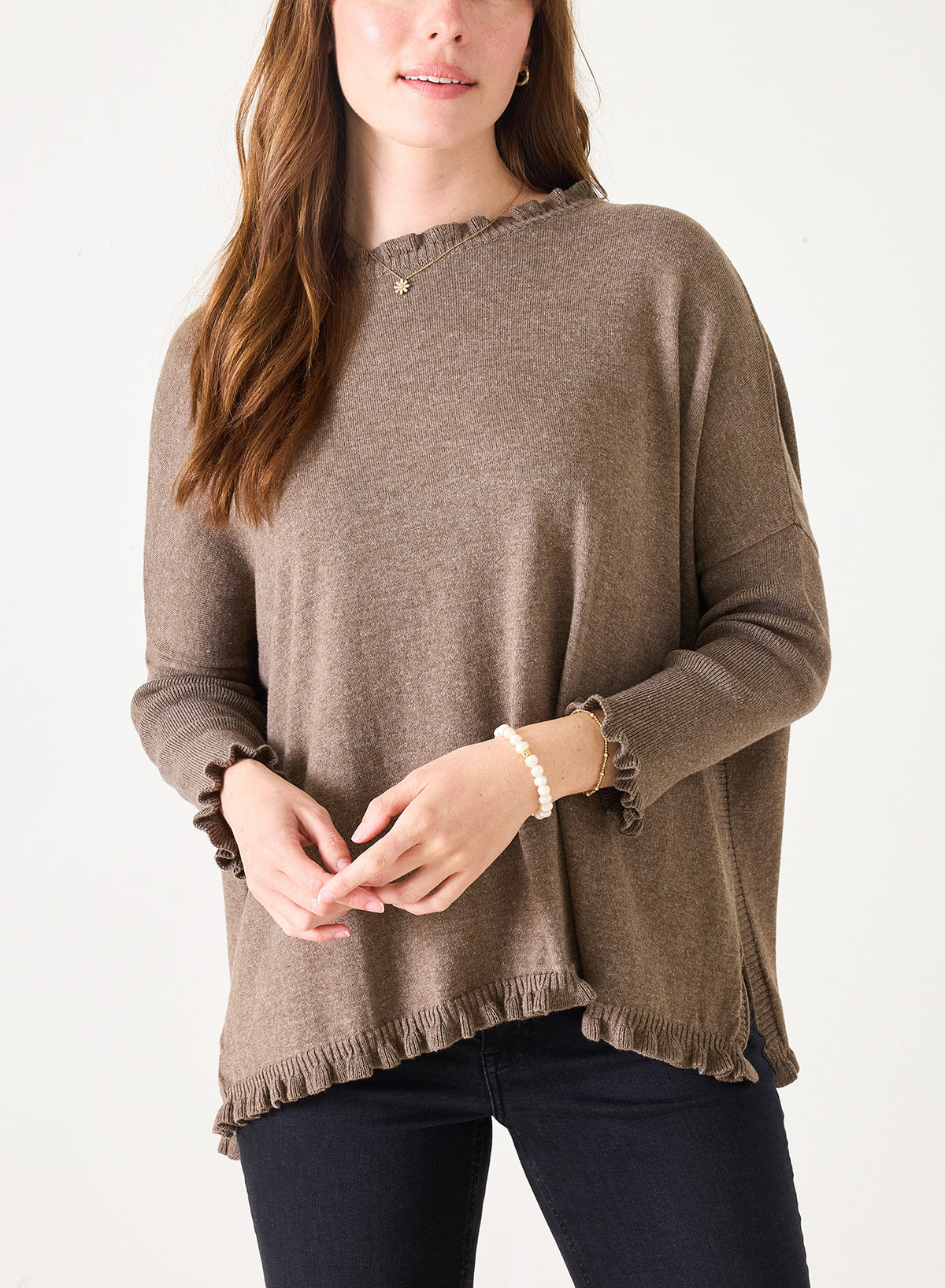 Catalina Ruffle Sweater, view 3