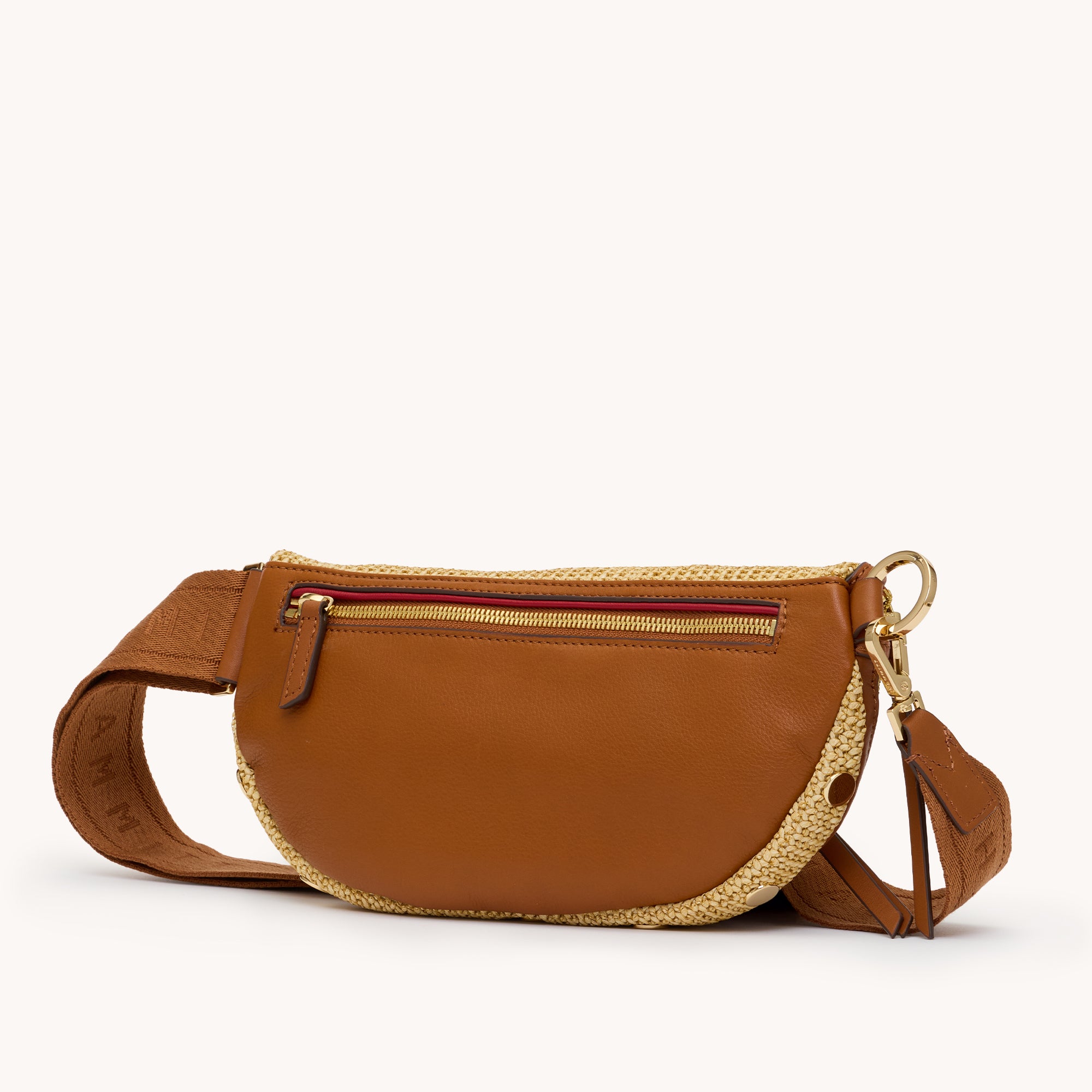 Charles Crossbody Med Cocoa Raffia