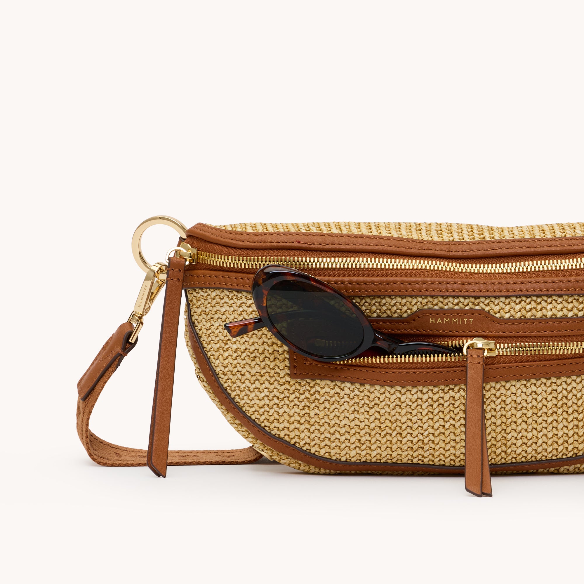 Charles Crossbody Med Cocoa Raffia