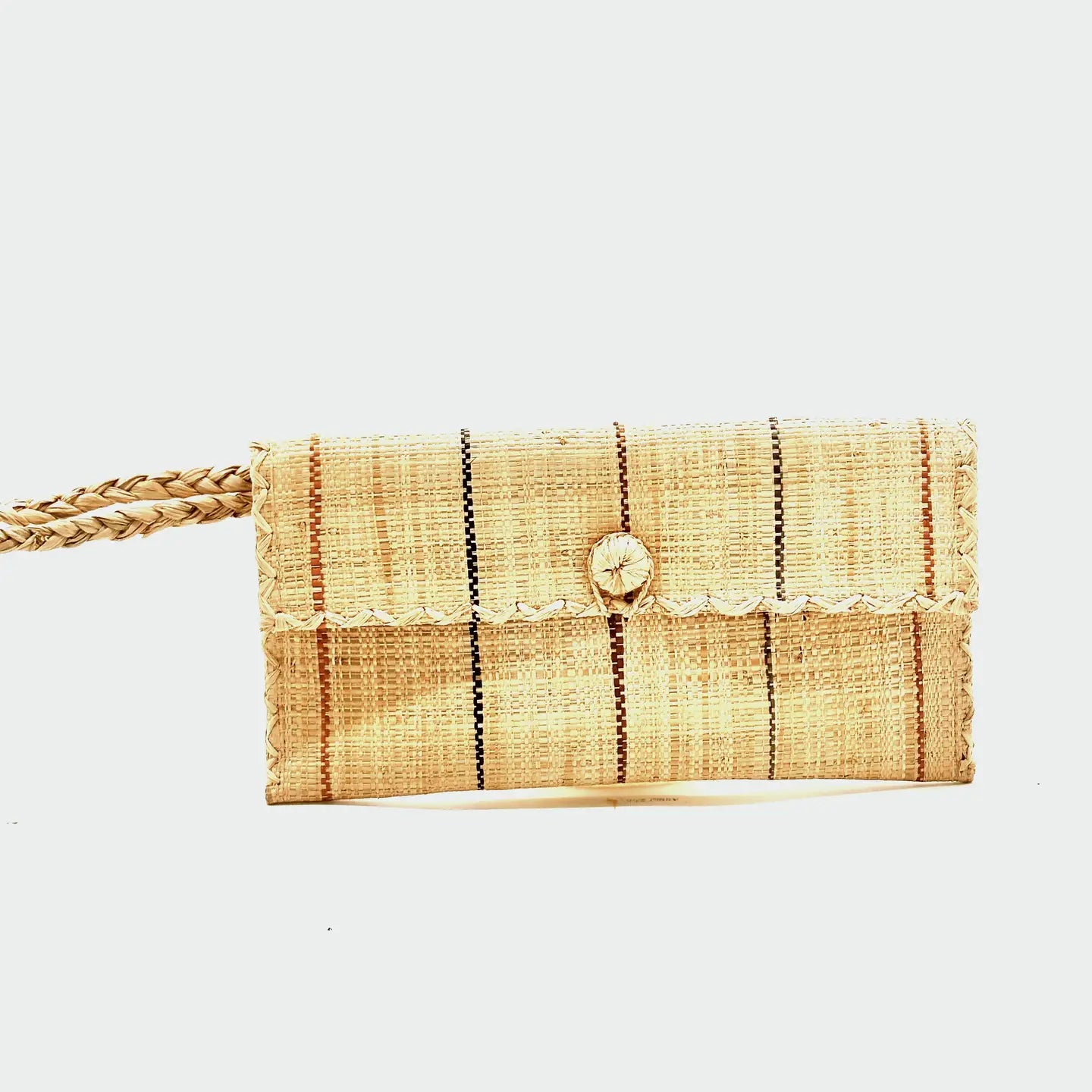 Chichi Straw Clutch Wristlet Bag