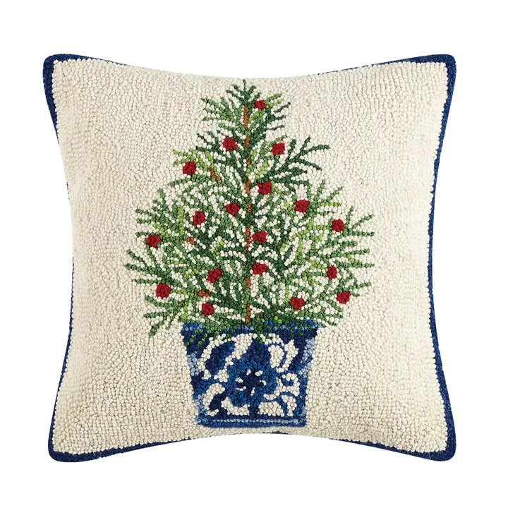 Holiday Chinoiserie Tree Hook Pillow