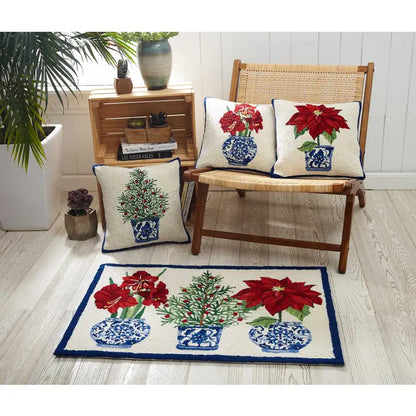Holiday Chinoiserie Tree Hook Pillow, view 3