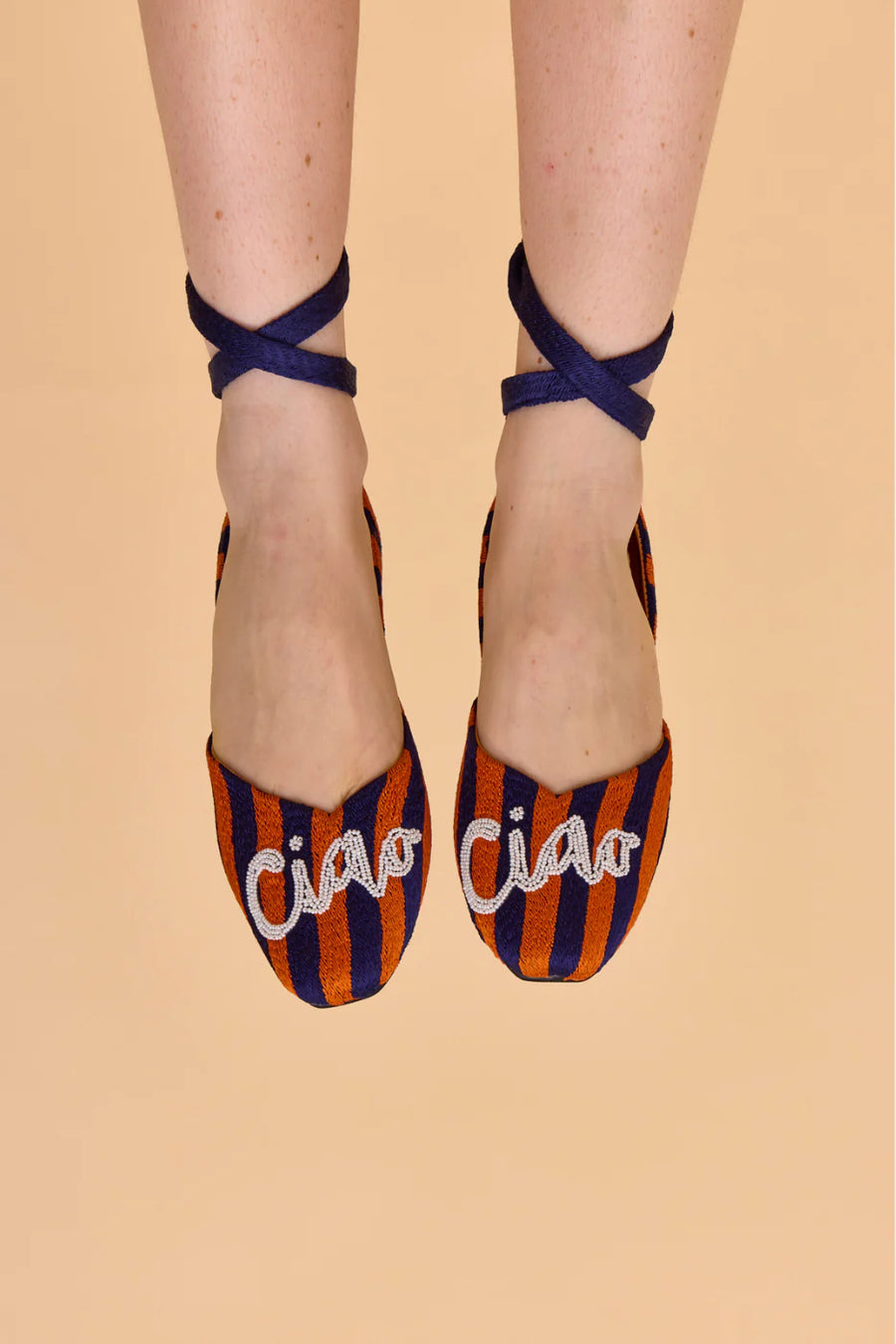 Ciao Tie Up Ballet Pump, view 2, styled